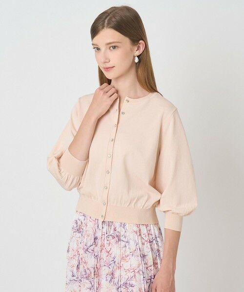 ANAYI / アナイ カーディガン・ボレロ | アソートビジュー釦七分袖 カーディガン（pink beige (13)）