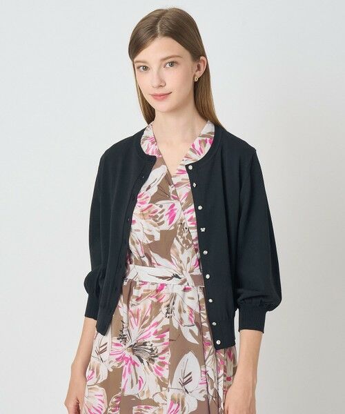 ANAYI / アナイ カーディガン・ボレロ | アソートビジュー釦七分袖 カーディガン（black (95)）