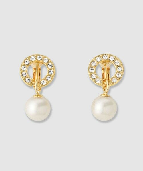 ANAYI / アナイ ピアス・イヤリング | パールビジューサークルイヤリング（off white (02)）