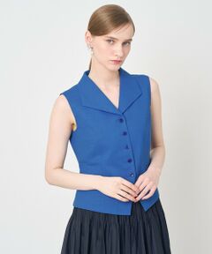 ANAYI / アナイ その他アウター | ドライスラブ衿付きジレ〈セットアップ対応商品〉