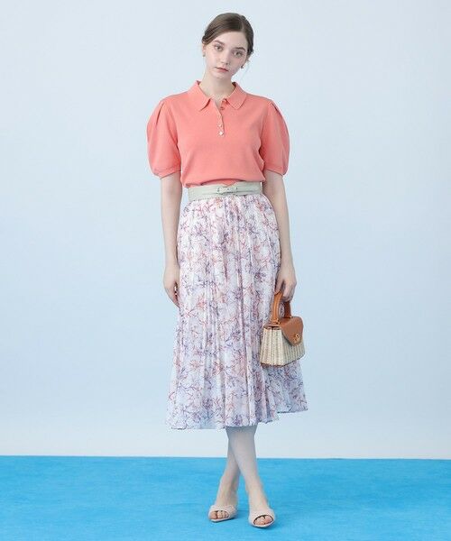 ANAYI / アナイ ロング・マキシ丈スカート | Coral プリントローンプリーツ スカート〈セットアップ対応商品〉 | 詳細10