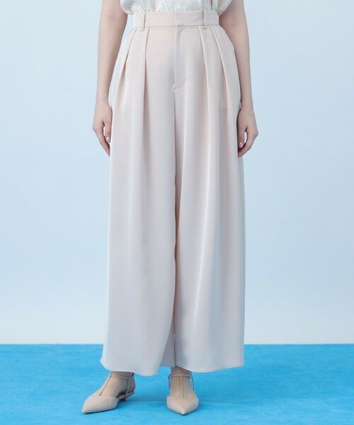 ANAYI / アナイ その他パンツ | トリアセツイルタックイージーパンツ〈セットアップ対応商品〉（pink beige (13)）
