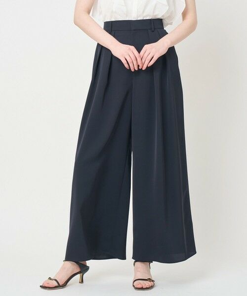 ANAYI / アナイ その他パンツ | トリアセツイルタックイージーパンツ〈セットアップ対応商品〉（navy (65)）