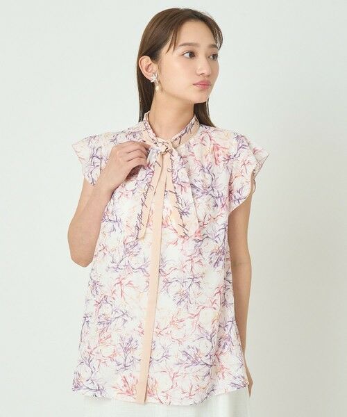 ANAYI / アナイ シャツ・ブラウス | Coral プリントローンスカーフタイ ブラウス〈セットアップ対応商品〉 | 詳細7