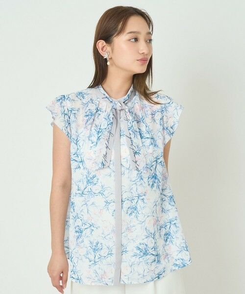 ANAYI / アナイ シャツ・ブラウス | Coral プリントローンスカーフタイ ブラウス〈セットアップ対応商品〉 | 詳細20