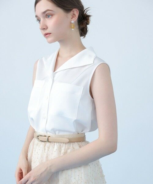 ANAYI / アナイ シャツ・ブラウス | トリアセツイルセーラー ブラウス〈セットアップ対応商品〉（white (01)）