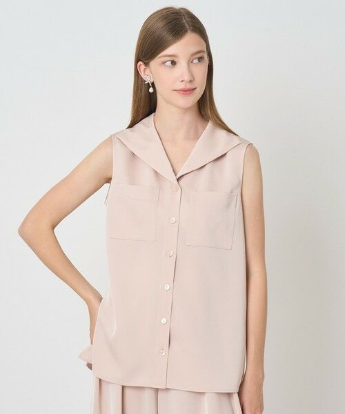 ANAYI / アナイ シャツ・ブラウス | トリアセツイルセーラー ブラウス〈セットアップ対応商品〉（pink beige (13)）