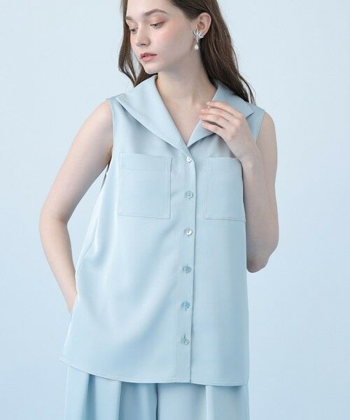 ANAYI / アナイ シャツ・ブラウス | トリアセツイルセーラー ブラウス〈セットアップ対応商品〉（blue (61)）