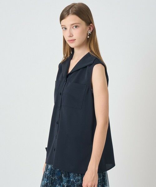 ANAYI / アナイ シャツ・ブラウス | トリアセツイルセーラー ブラウス〈セットアップ対応商品〉（navy (65)）
