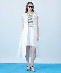 ANAYI / アナイ ミニ丈・ひざ丈ワンピース | ドライスラブステンカラージレ ワンピース〈セットアップ対応商品〉