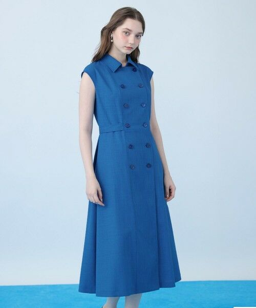 ANAYI / アナイ ミニ丈・ひざ丈ワンピース | ドライスラブステンカラージレ ワンピース〈セットアップ対応商品〉 | 詳細9