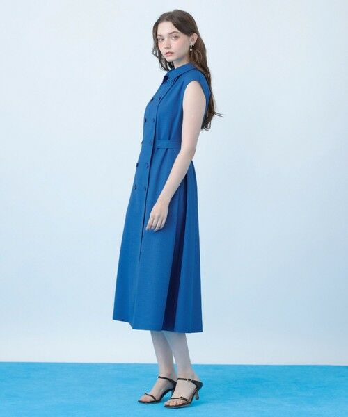 ANAYI / アナイ ミニ丈・ひざ丈ワンピース | ドライスラブステンカラージレ ワンピース〈セットアップ対応商品〉 | 詳細10