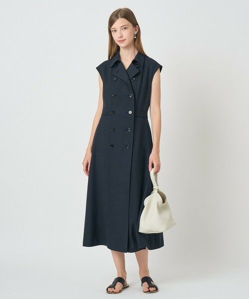 ANAYI / アナイ ミニ丈・ひざ丈ワンピース | ドライスラブステンカラージレ ワンピース〈セットアップ対応商品〉 | 詳細23