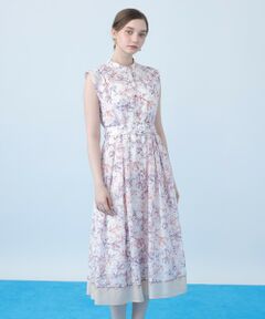 ANAYI / アナイ ミニ丈・ひざ丈ワンピース | Coral プリントローンシャツフレア ワンピース