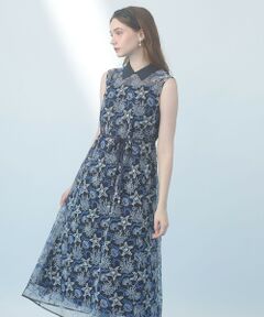 ANAYI / アナイ ミニ丈・ひざ丈ワンピース | Summer glam刺繍衿付きサック ワンピース