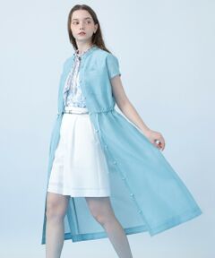 ANAYI / アナイ ミニ丈・ひざ丈ワンピース | オーガンジードロストジレ ワンピース