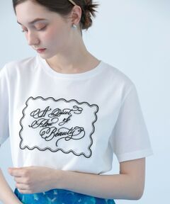 ANAYI / アナイ Tシャツ | コットン天竺カリグラフィーＴシャツ