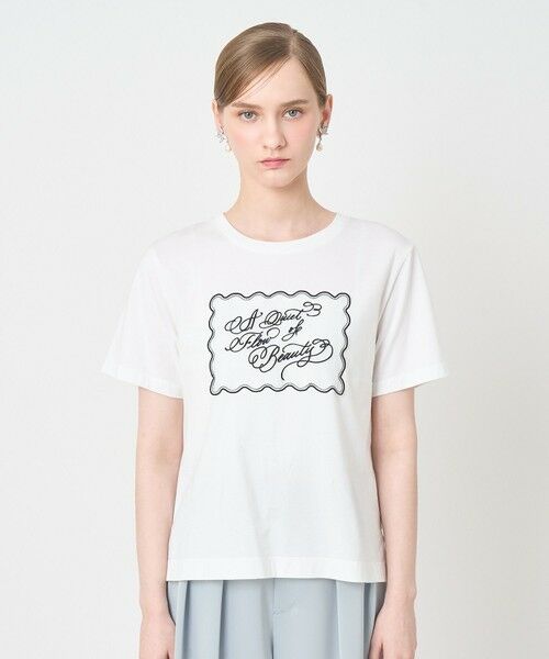 ANAYI / アナイ Tシャツ | コットン天竺カリグラフィーＴシャツ | 詳細1