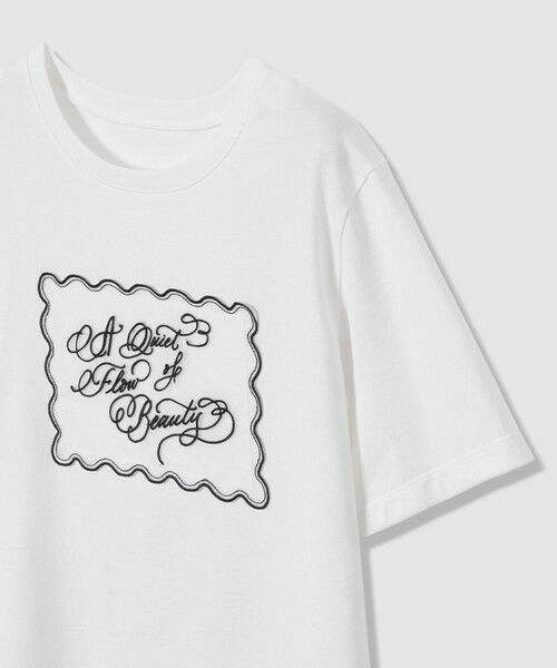 ANAYI / アナイ Tシャツ | コットン天竺カリグラフィーＴシャツ | 詳細13