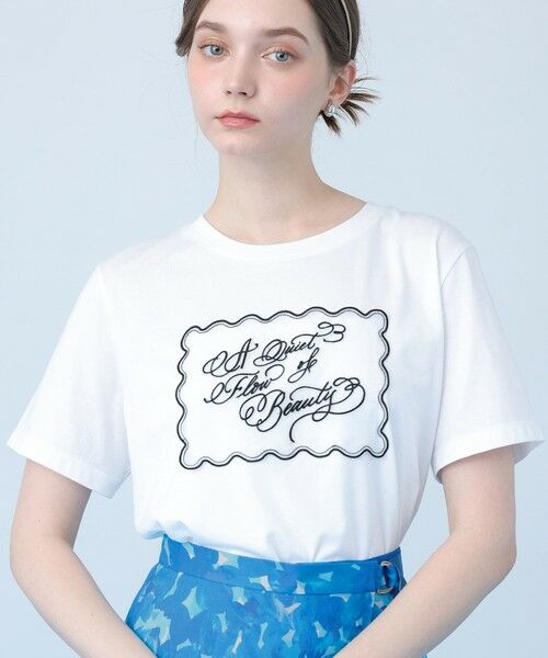 ANAYI / アナイ Tシャツ | コットン天竺カリグラフィーＴシャツ | 詳細9