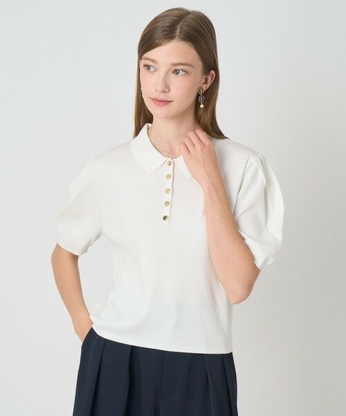 ANAYI / アナイ ポロシャツ | タックパフポロ プルオーバー（off white (02)）