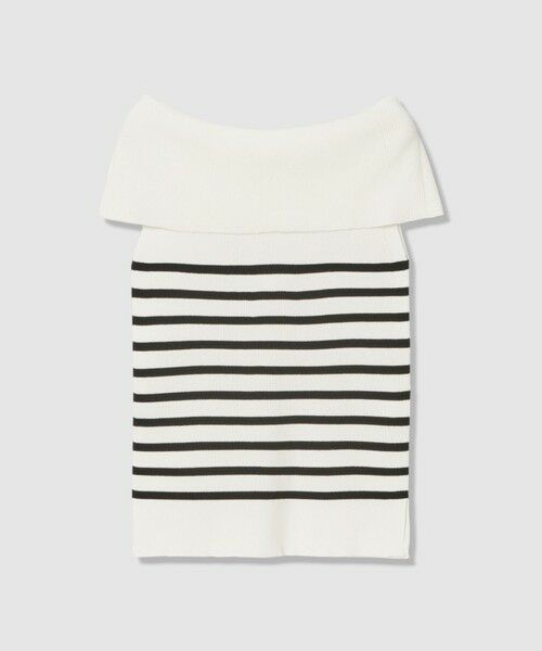 ANAYI / アナイ ニット・セーター | オフショルダーリブ プルオーバー(white mix (08))