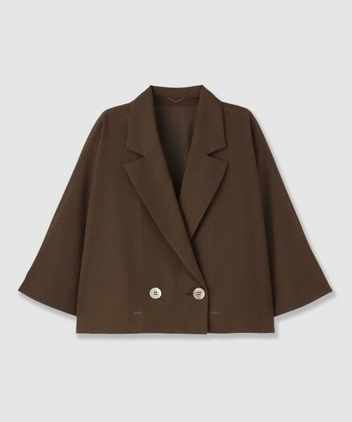 ANAYI / アナイ テーラードジャケット | ファインメッシュハーフスリーブ ジャケット〈セットアップ対応商品〉(brown (81))