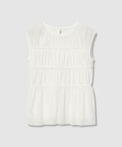 ANAYI / アナイ カットソー | トリコットシフォンシャーリング プルオーバー