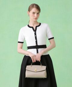 ANAYI / アナイ ハンドバッグ | ◇シュリンク革トップハンドルハンドバッグ