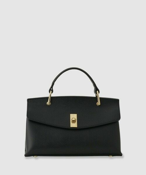 ANAYI / アナイ ハンドバッグ | ◇シュリンク革トップハンドルハンドバッグ（black (95)）