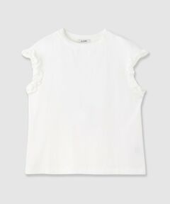 SLOANE コットン フリルフレンチスリーブプルオーバー