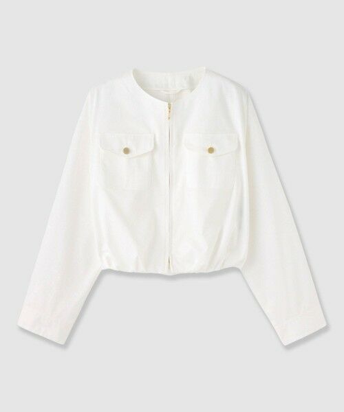 ANAYI / アナイ その他アウター | スラブシャンブレーバルーンブルゾン（white (01)）