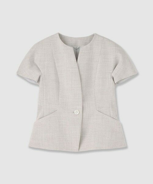 ANAYI / アナイ その他アウター | カラミリネンライクタックスリーブジャケット(grey (92))