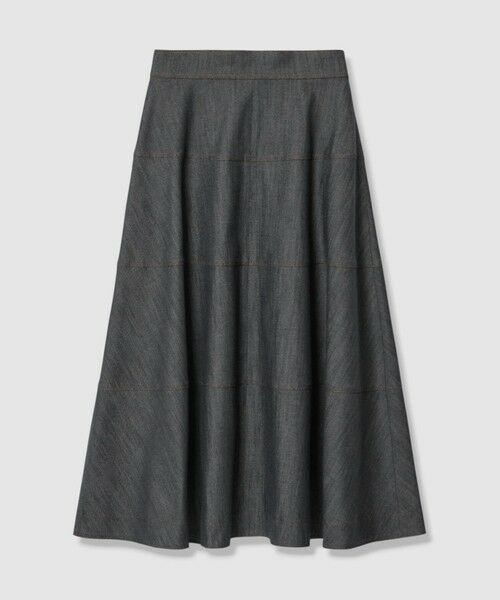 ANAYI / アナイ ロング・マキシ丈スカート | デニムライク切り替え スカート(navy (65))