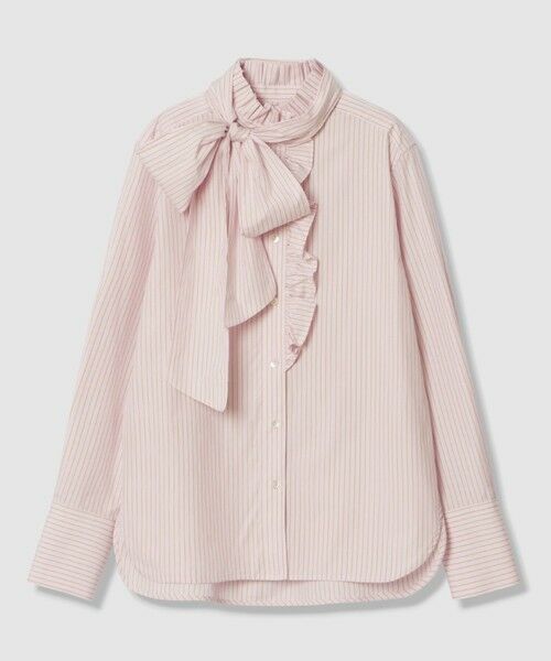 ANAYI / アナイ シャツ・ブラウス | ストライプフリルボウタイシャツ(pink (41))