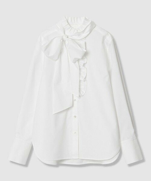 ANAYI / アナイ シャツ・ブラウス | ブロードフリルボウタイシャツ（white (01)）