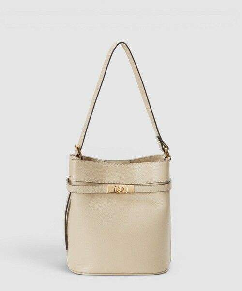 ANAYI / アナイ ハンドバッグ | ◇ターンロック付きバケットハンドバッグ（light beige (12)）
