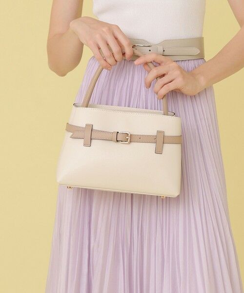 ANAYI / アナイ ハンドバッグ | ◇ベルテッドスクエアハンドバッグ（light beige (12)）