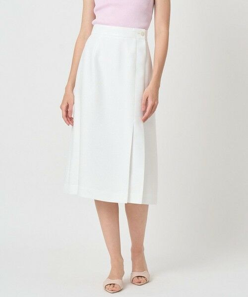 ANAYI / アナイ ロング・マキシ丈スカート | バスケットサイドタックスカート〈セットアップ対応商品〉(white (01))