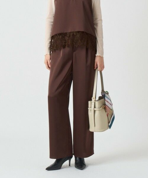 ANAYI / アナイ その他パンツ | サテンイージーパンツ〈セットアップ対応商品〉(brown (81))