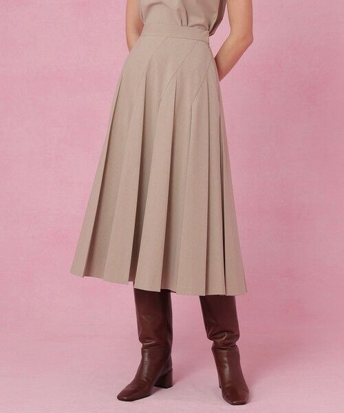ANAYI / アナイ ロング・マキシ丈スカート | トロライクエスカルゴプリーツ スカート〈セットアップ対応商品〉(beige (11))