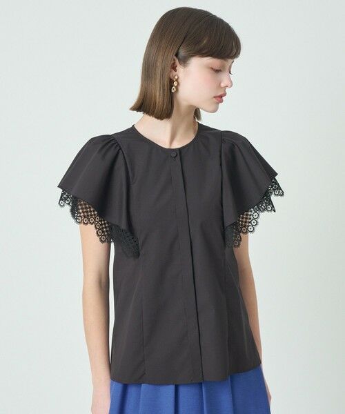 ANAYI / アナイ シャツ・ブラウス | コットンポリブロードレース袖ブラウス | 詳細25