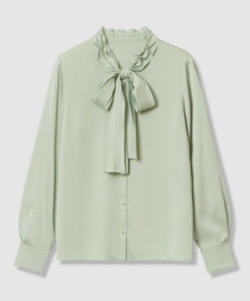 ANAYI / アナイ シャツ・ブラウス | サテンアムンゼンフリルボウタイ ブラウス(mint green (73))