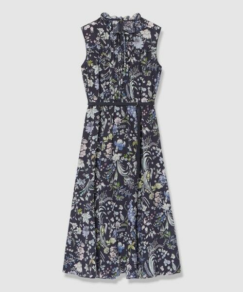 ANAYI / アナイ ロング・マキシ丈ワンピース | ベリーフローラルプリントフリル ワンピース(navy (65))
