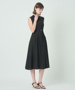 ANAYI / アナイ ロング・マキシ丈ワンピース | スラブリネンライクバイカラーワンピース