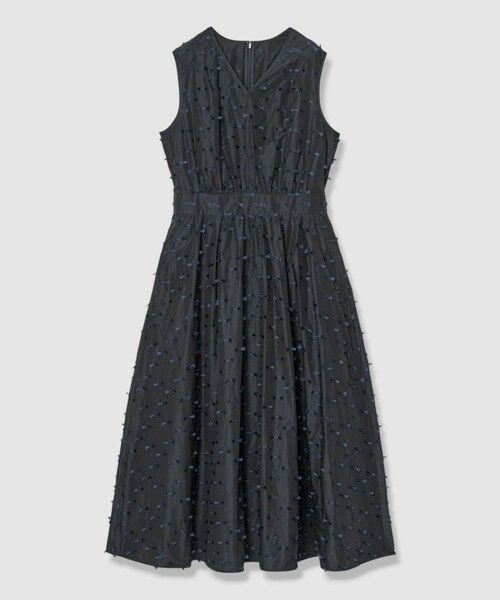 ANAYI / アナイ ロング・マキシ丈ワンピース | タフタカットリボンジャガード ワンピース（navy (65)）