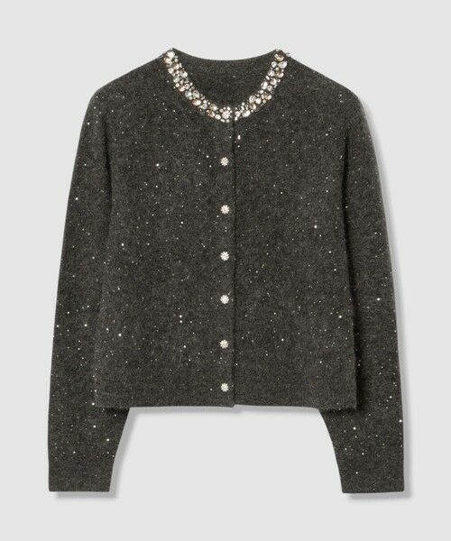 ANAYI / アナイ カーディガン・ボレロ | ジュエルカラー カーディガン(charcoal grey (94))