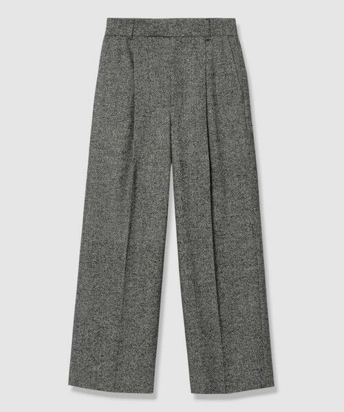 ANAYI / アナイ その他パンツ | ウールシルクツイードセミワイドパンツ〈セットアップ対応商品〉(black (95))