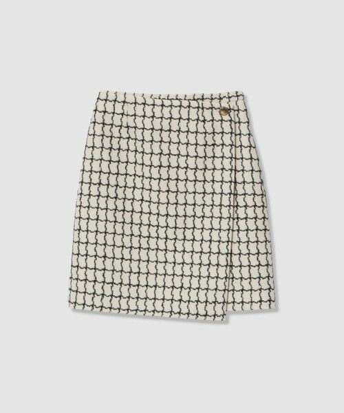 ANAYI / アナイ ミニ・ひざ丈スカート | モノトーンチェックツイードミニ スカート〈セットアップ対応商品〉(beige (11))
