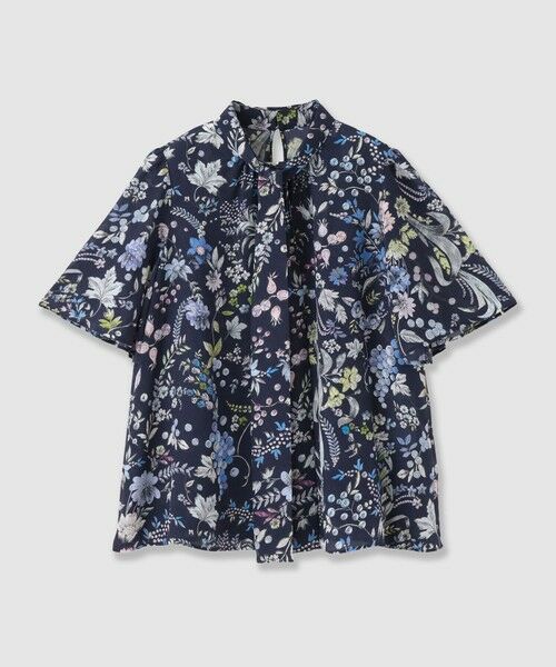 ANAYI / アナイ シャツ・ブラウス | ベリーフローラルプリントスカーフタイブラウス（navy (65)）